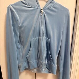 Juicy Couture Sky Blue Velour Hoodie